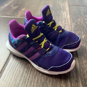 Girls purple adidas athletic shoes/sneakers